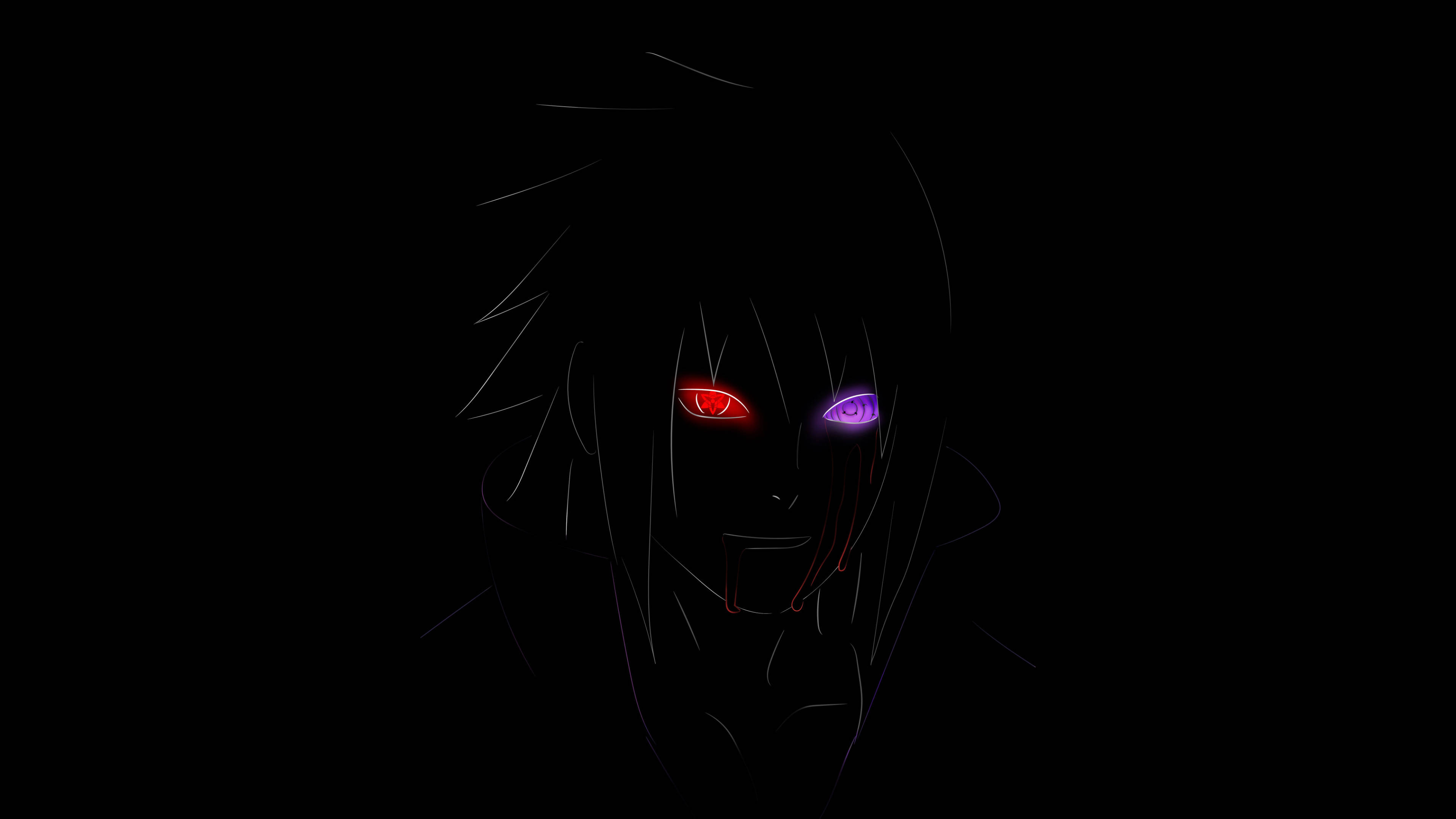 Sasuke কালো 4K ওয়ালপেপার