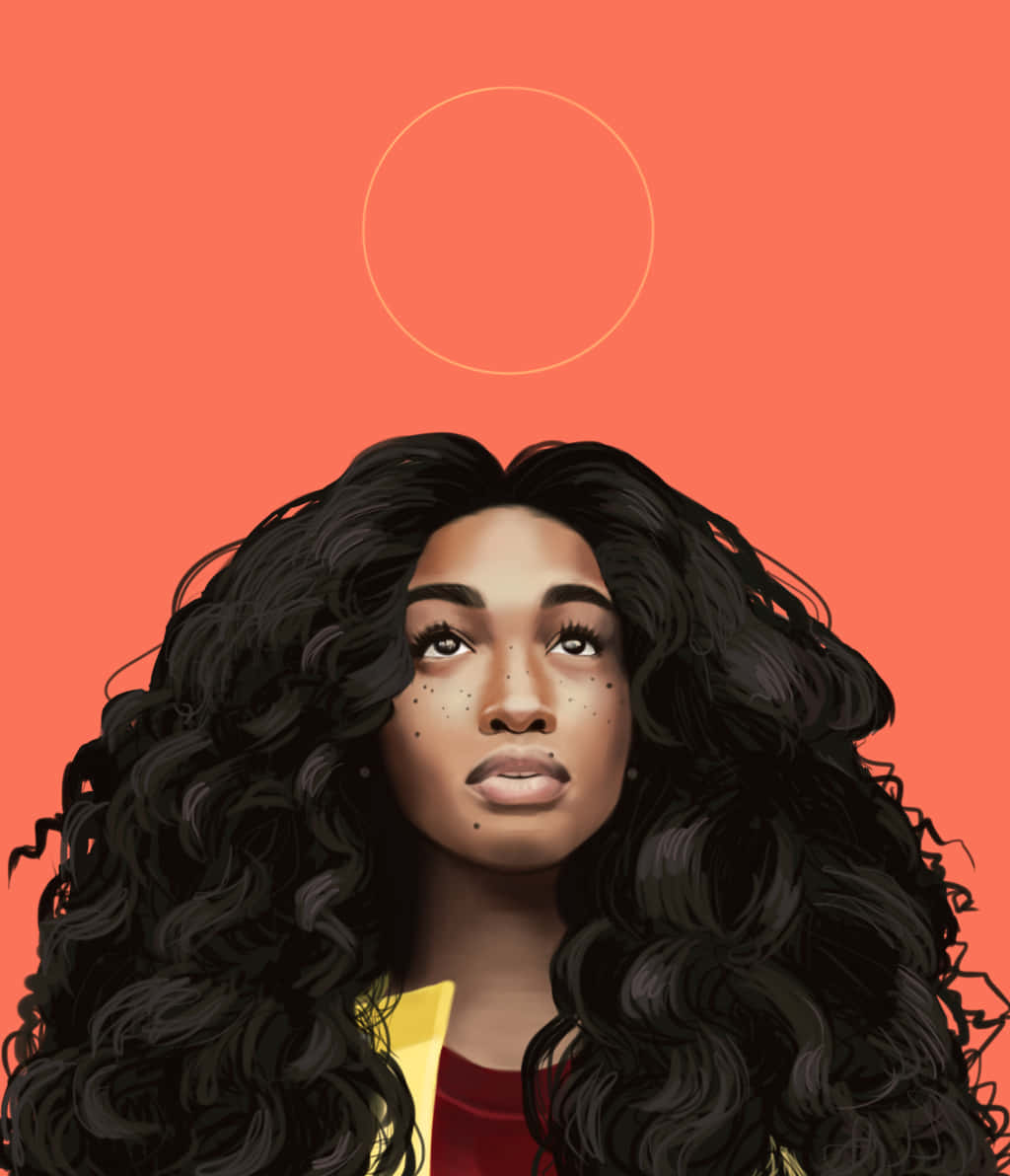 SZA শিল্প কমলা নান্দনিক ওয়ালপেপার