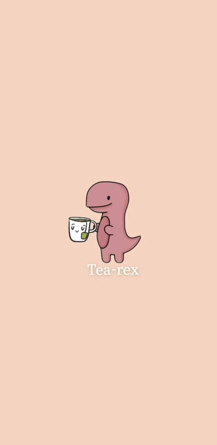 Tea-rex ডিনো কাওয়াই আইফোন ওয়ালপেপার