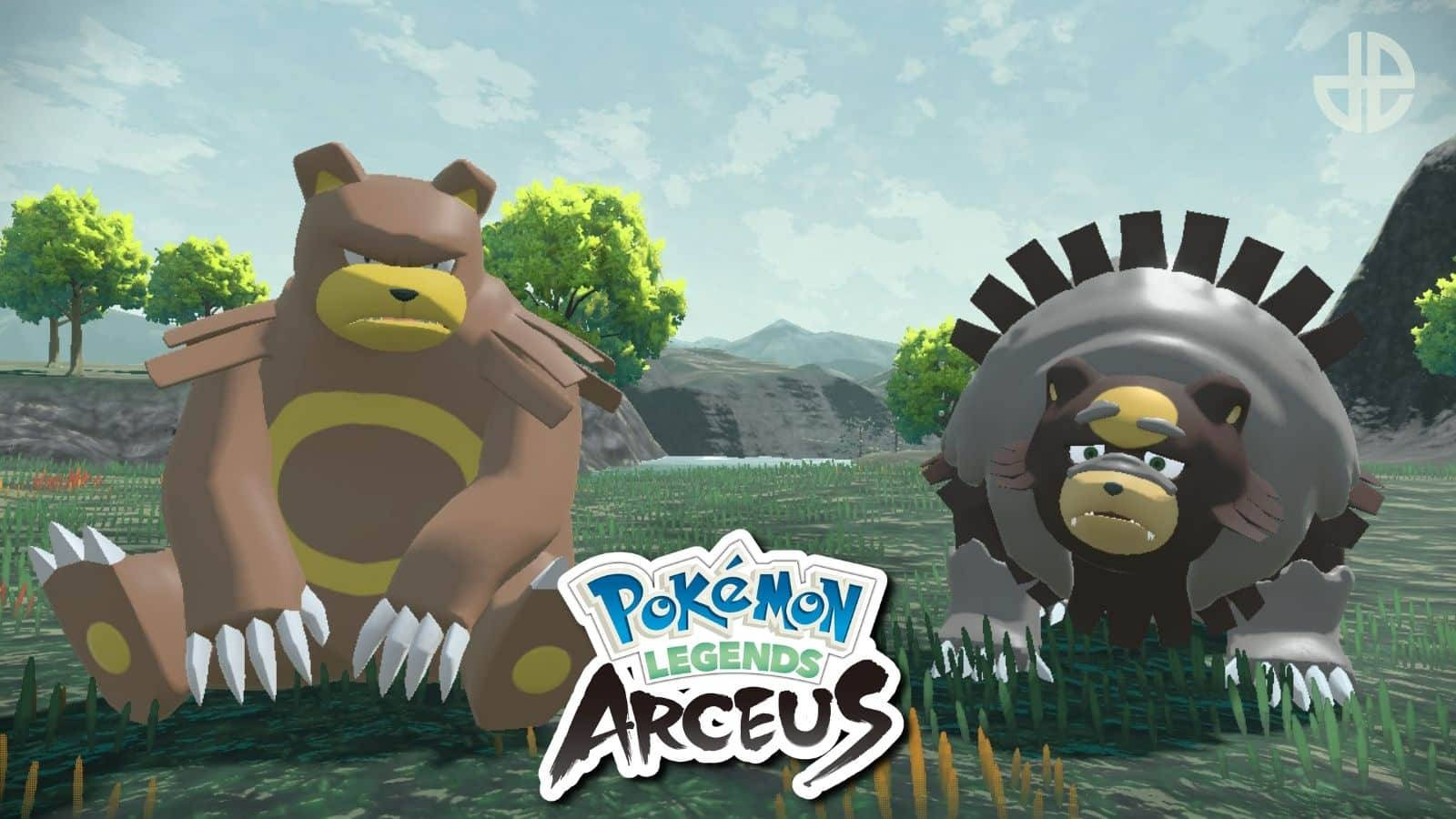 Ursaring এবং Ursaluna Pokemon Legends: Arceus চিত্রণ। ওয়ালপেপার
