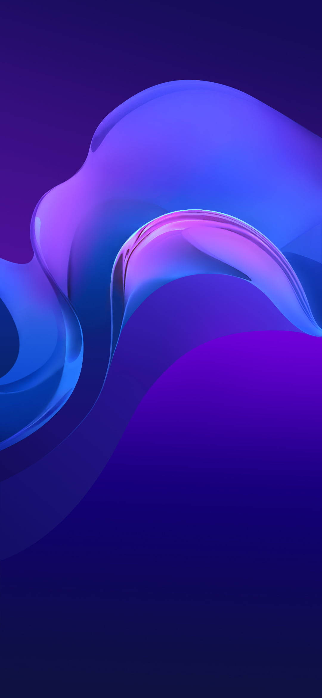 Vivo Y20 মসৃণ বেগুনি তরঙ্গ ওয়ালপেপার