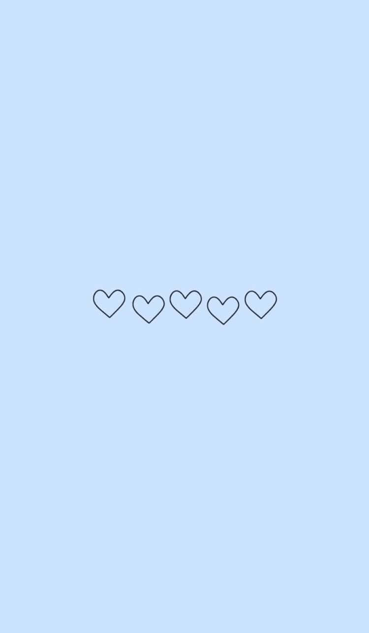 সুন্দর Vsco নান্দনিক নীল হৃদয় ওয়ালপেপার