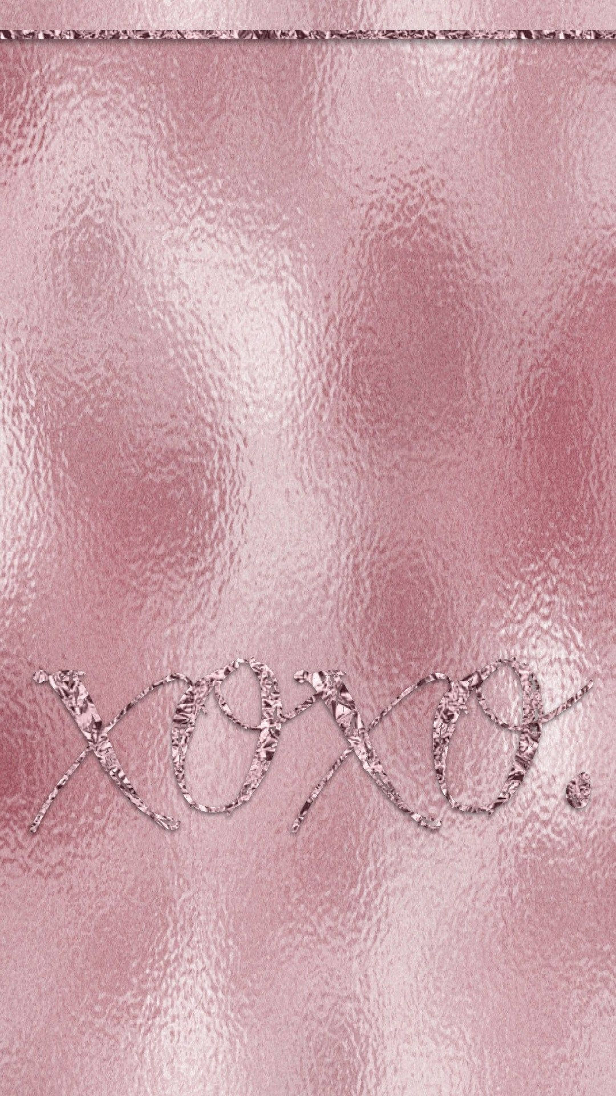 রোজ গোল্ড অ্যাসথেটিক XOXO ওয়ালপেপার