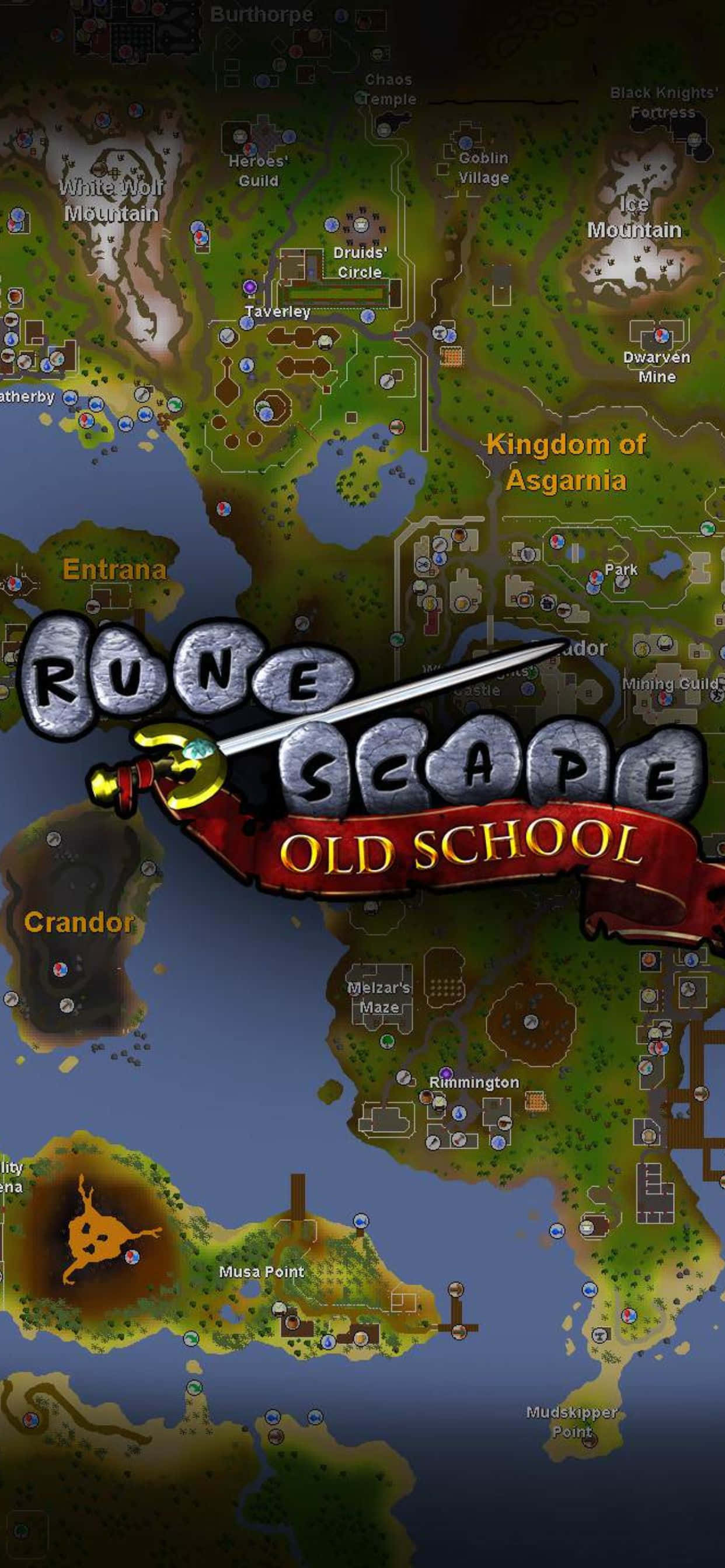 পোর্ট্রেট ম্যাপ আইফোন Xs Max Runescape Oldschool ব্যাকগ্রাউন্ড ওয়ালপেপার