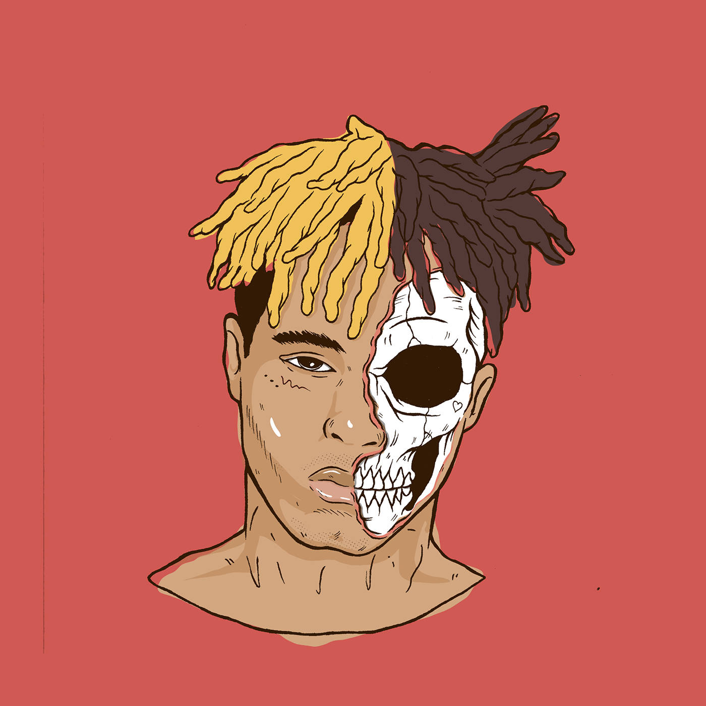 Xxxtentacion অ্যানিমে অনুপ্রাণিত শিল্প ওয়ালপেপার