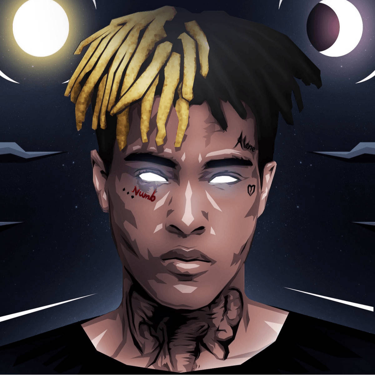 Xxxtentacion অ্যানিমে চোখ জ্বলছে ওয়ালপেপার