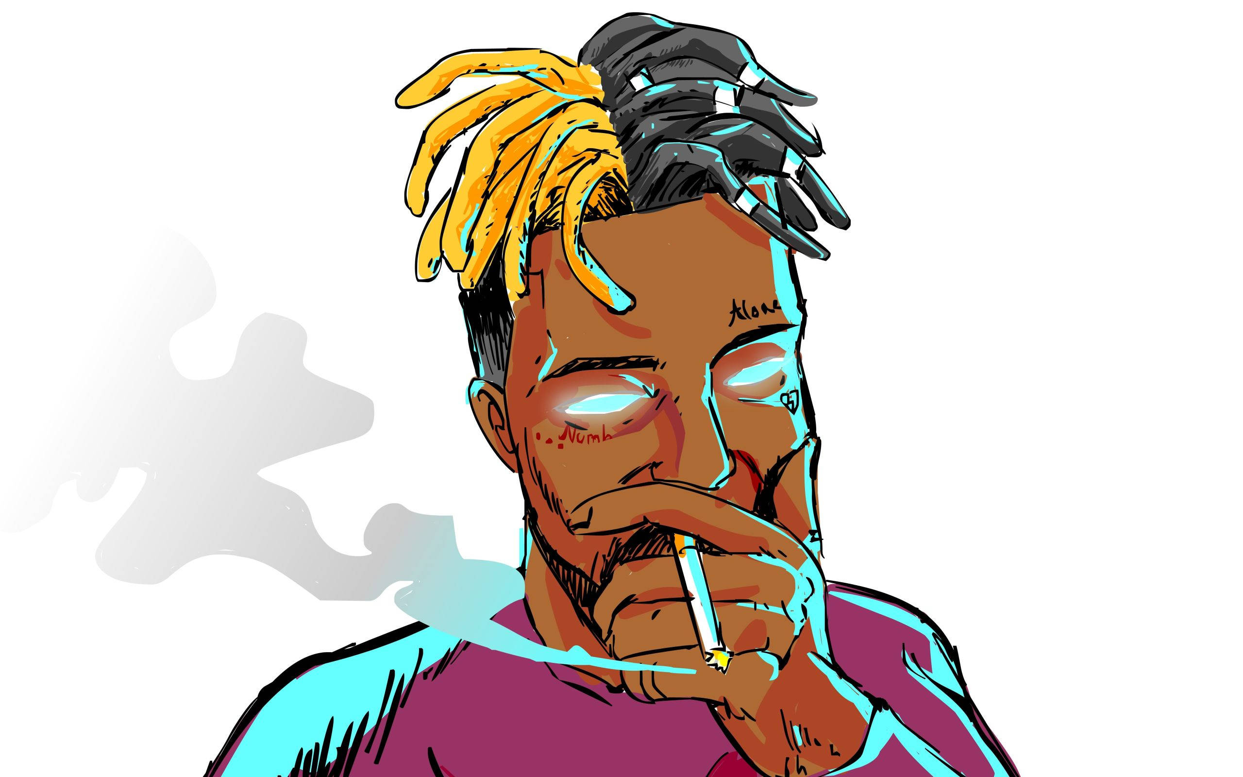 Xxxtentacion অ্যানিমে সিগারেট ওয়ালপেপার