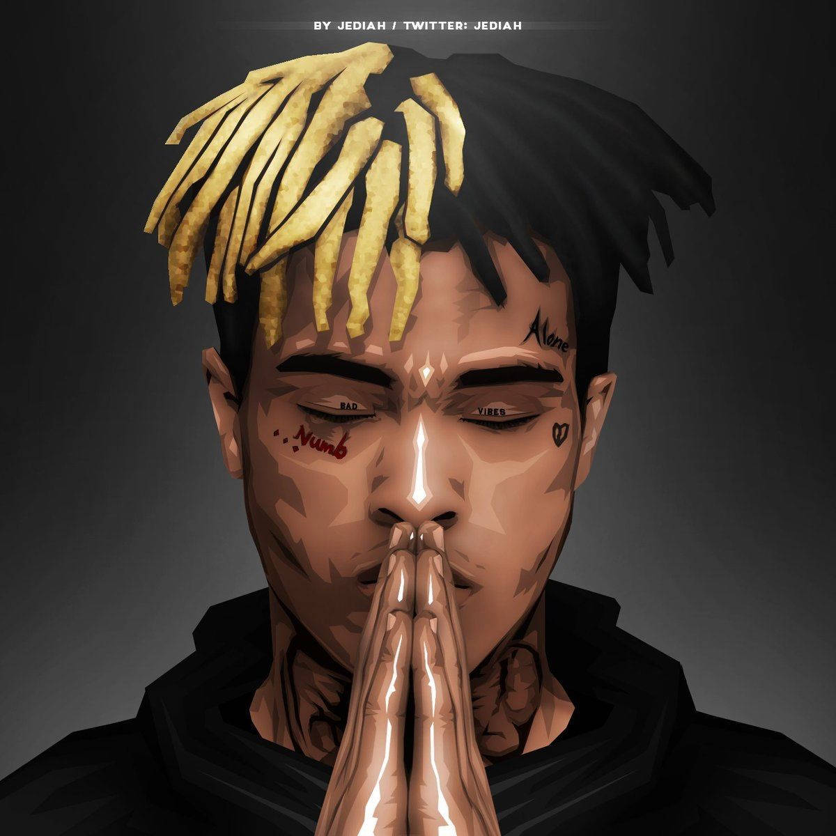 Xxxtentacion অ্যানিমে প্রার্থনারত হাত ওয়ালপেপার