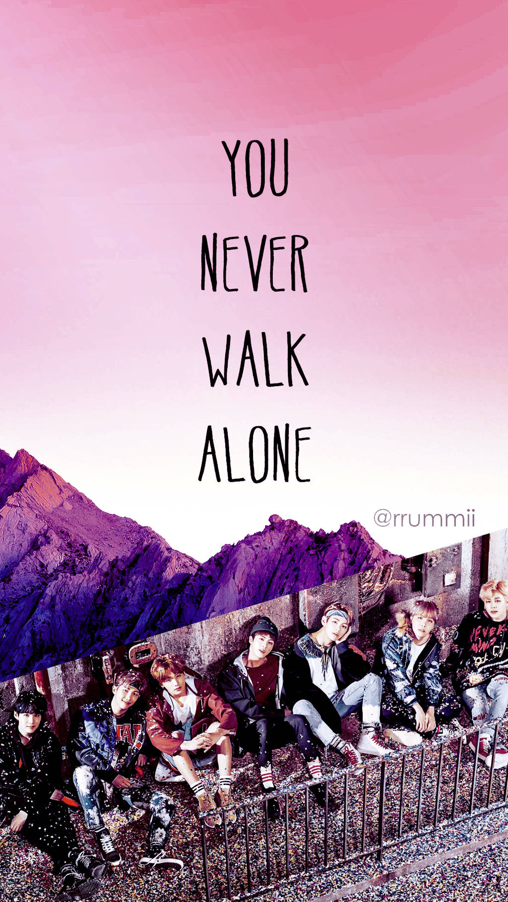 You Never Walk Alone উক্তি BTS ওয়ালপেপার।
