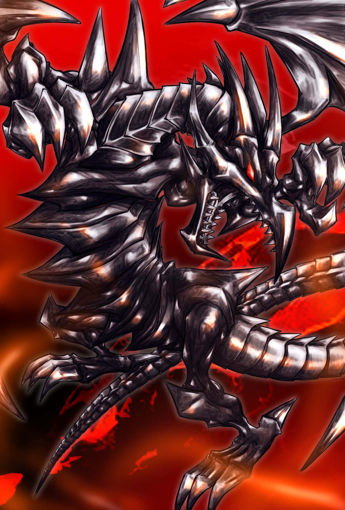 আশ্চর্যজনক YuGiOh ড্রাগন তাদের শক্তি প্রদর্শন করছে ওয়ালপেপার