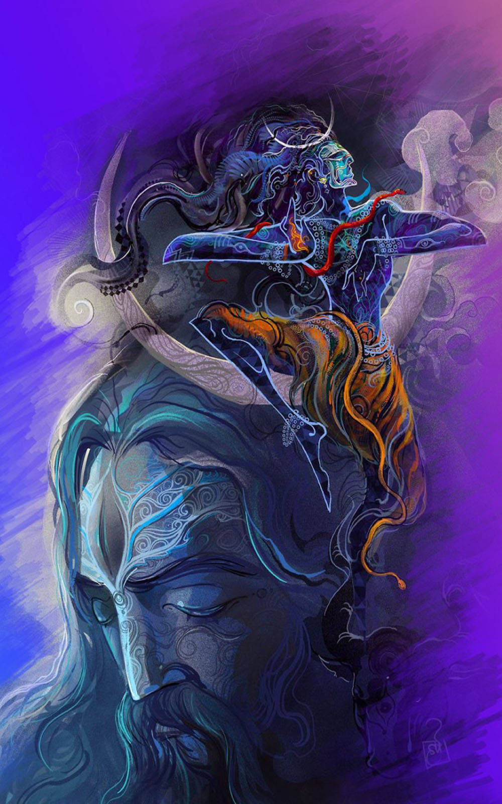 অঘোরী শিব শিল্প ওয়ালপেপার
