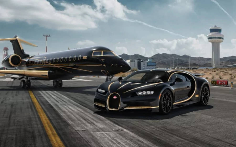 অত্যাশ্চর্য কালো Bugatti Chiron 4K রেজোলিউশনে ওয়ালপেপার