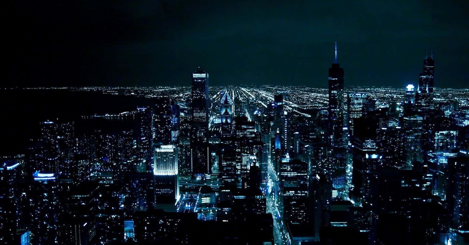 অন্ধকার শহরের মহাকাব্যিক নগরদৃশ্য ওয়ালপেপার