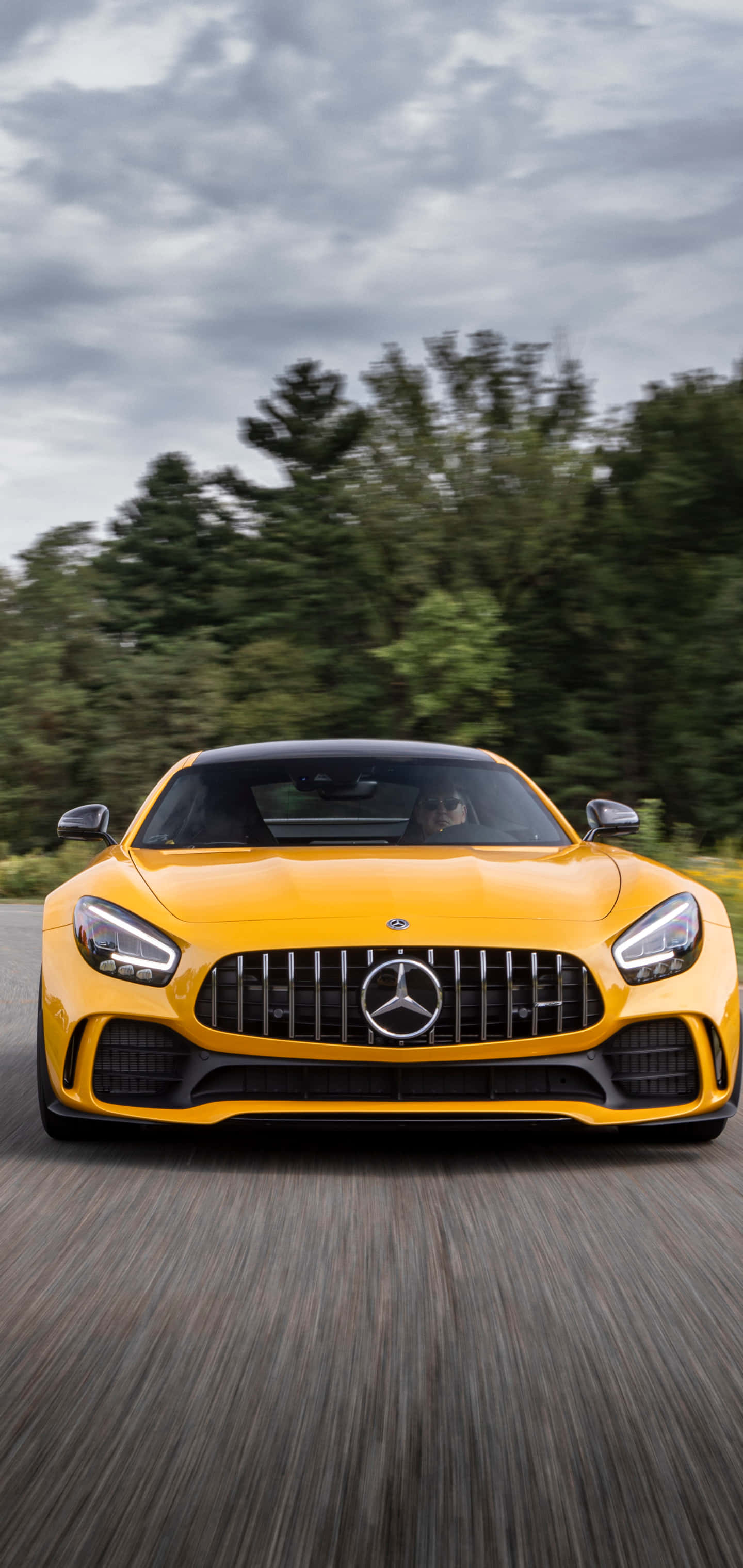 Android হলুদ Amg Gt-r ব্যাকগ্রাউন্ড ওয়ালপেপার