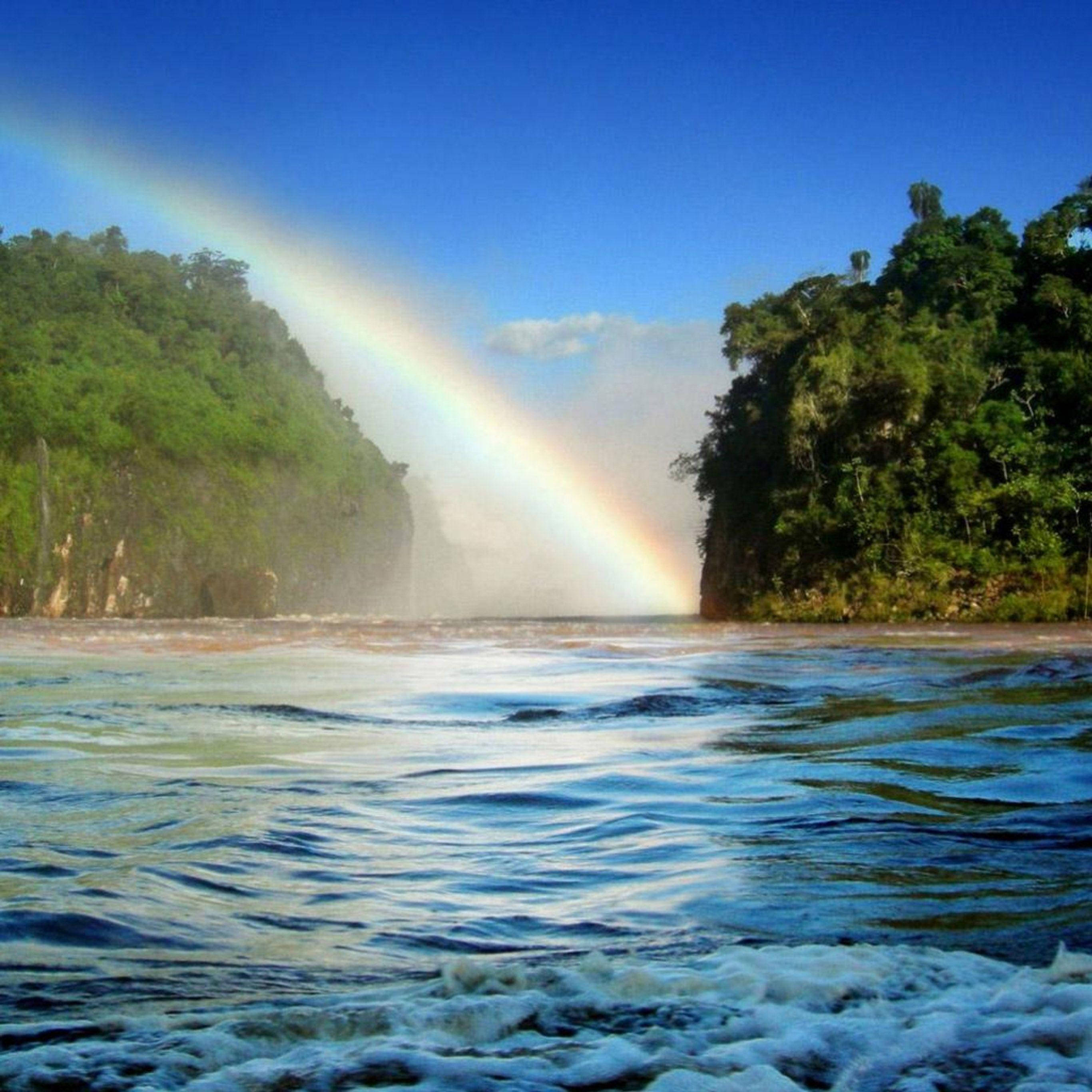 আইপ্যাড প্রো সৈকত রংধনু সহ ওয়ালপেপার