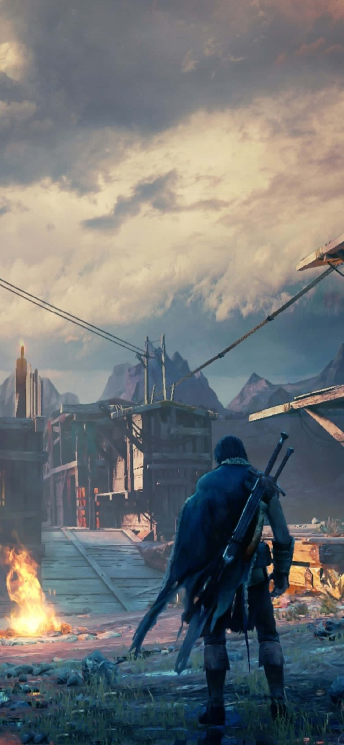 আইফোন X Shadow Of Mordor ব্যাকগ্রাউন্ড তালিয়ন ওয়ালপেপার