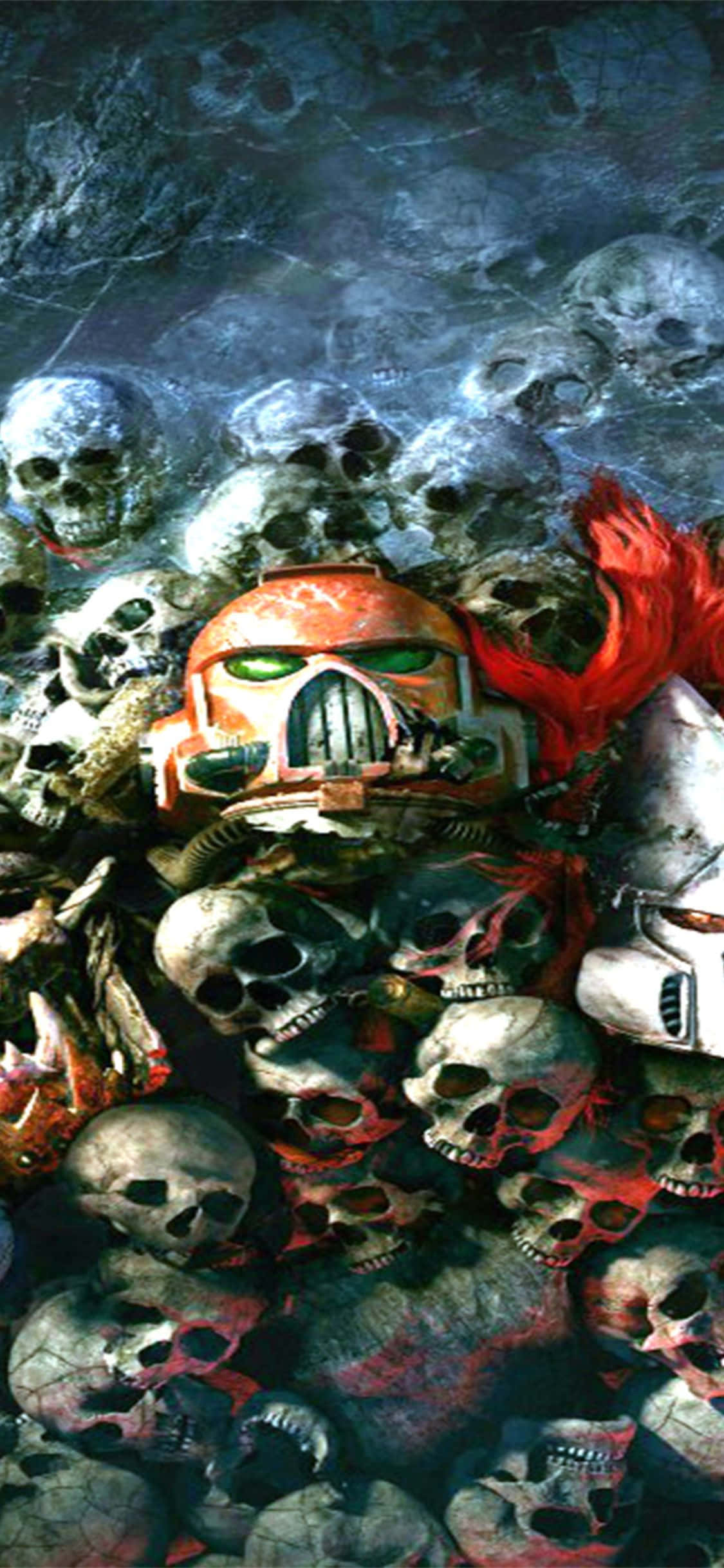আইফোন Xs Dawn Of War III-এর সাথে একটি পোস্ট-অ্যাপোক্যালিপ্টিক জগতে লড়াই করুন ওয়ালপেপার