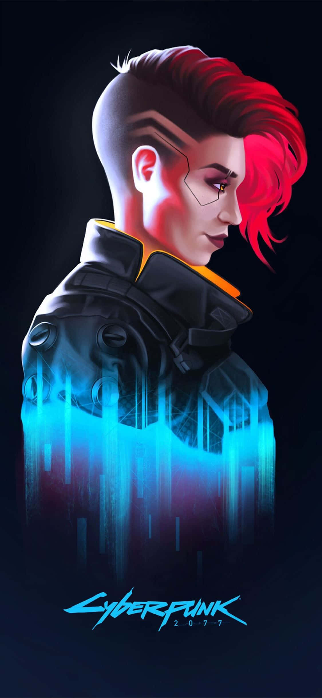 iPhone XS Max-এর জন্য Cyberpunk 2077 ভ্যালেরি আর্ট ব্যাকগ্রাউন্ড ওয়ালপেপার