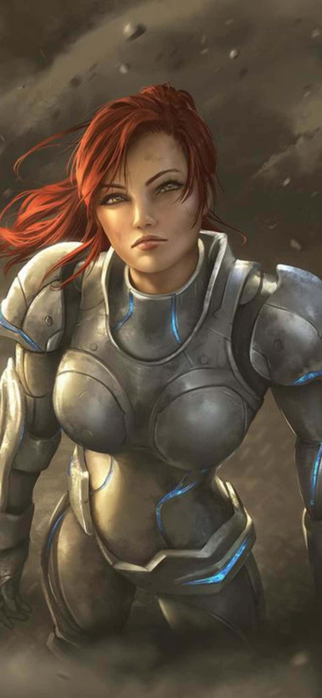 iPhone X StarCraft II ব্যাকগ্রাউন্ড লাল চুল ওয়ালপেপার