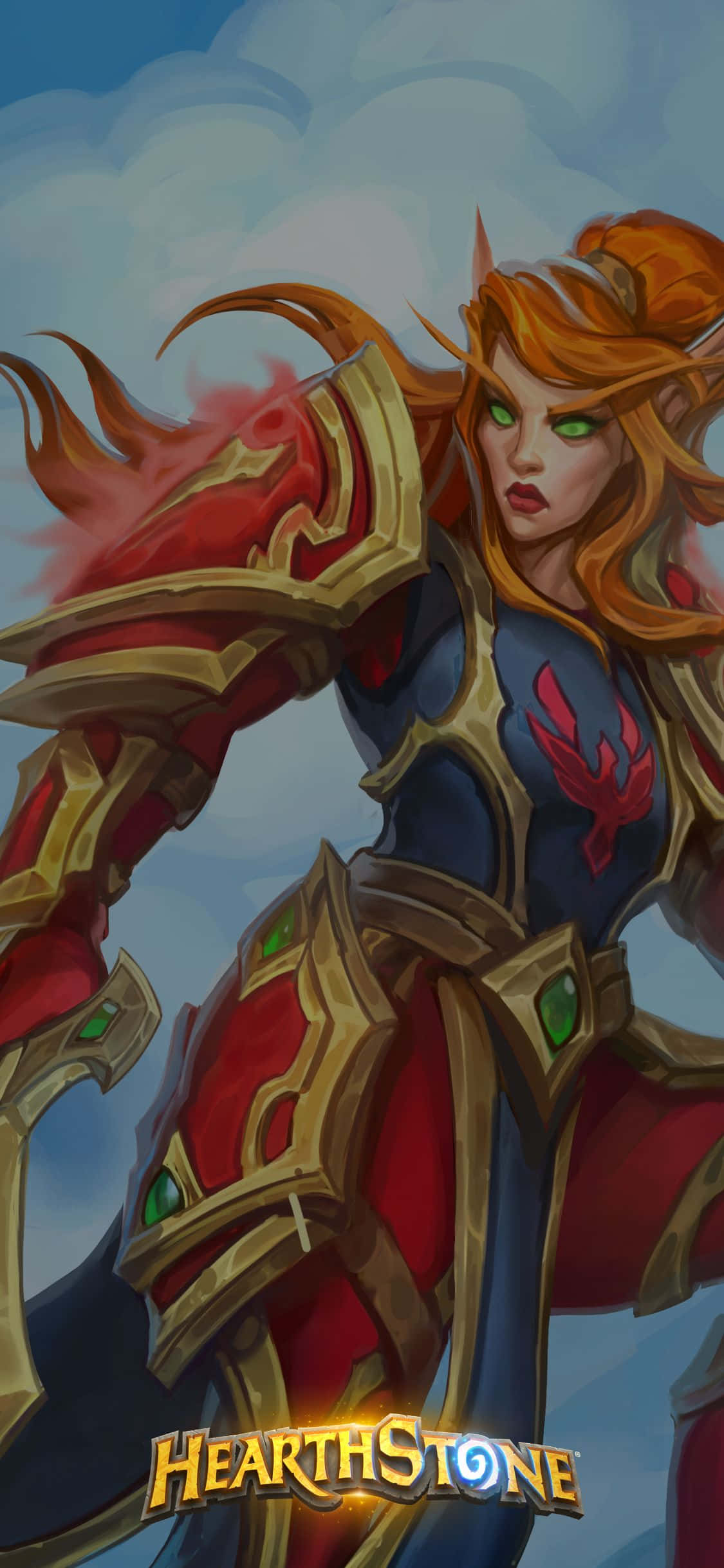 iPhone XS স্ক্রিনে নিমগ্ন Hearthstone আর্টওয়ার্ক ওয়ালপেপার
