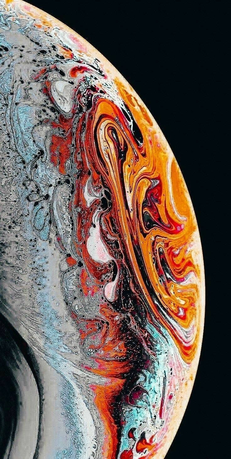 আইফোন ১৩ আইওএস অরেঞ্জ প্ল্যানেট ওয়ালপেপার