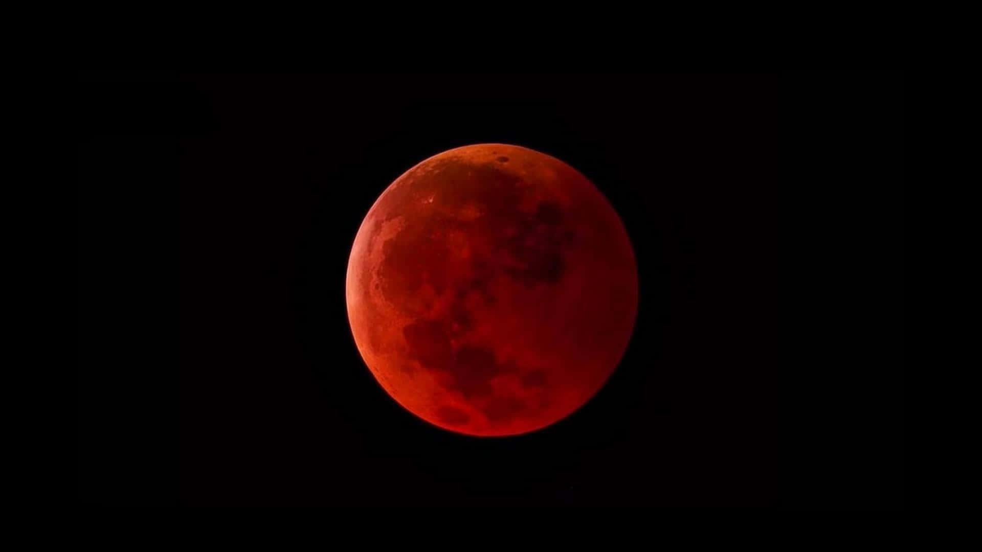 আকাশে দেখা যাচ্ছে একটি লাল চাঁদ ওয়ালপেপার