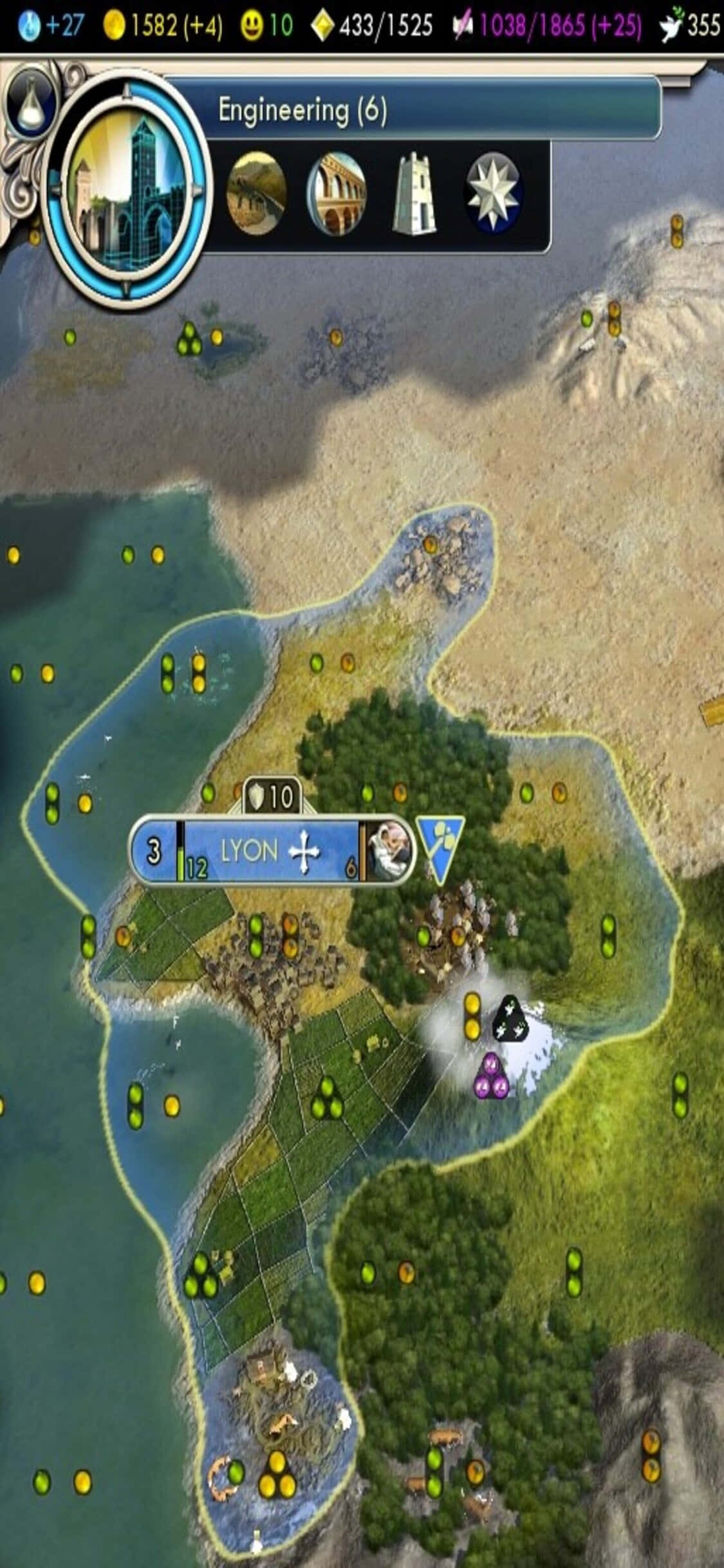 আপনার iPhone X এ ক্লাসিক টার্ন-ভিত্তিক কৌশল গেম Civilization V খেলুন ওয়ালপেপার