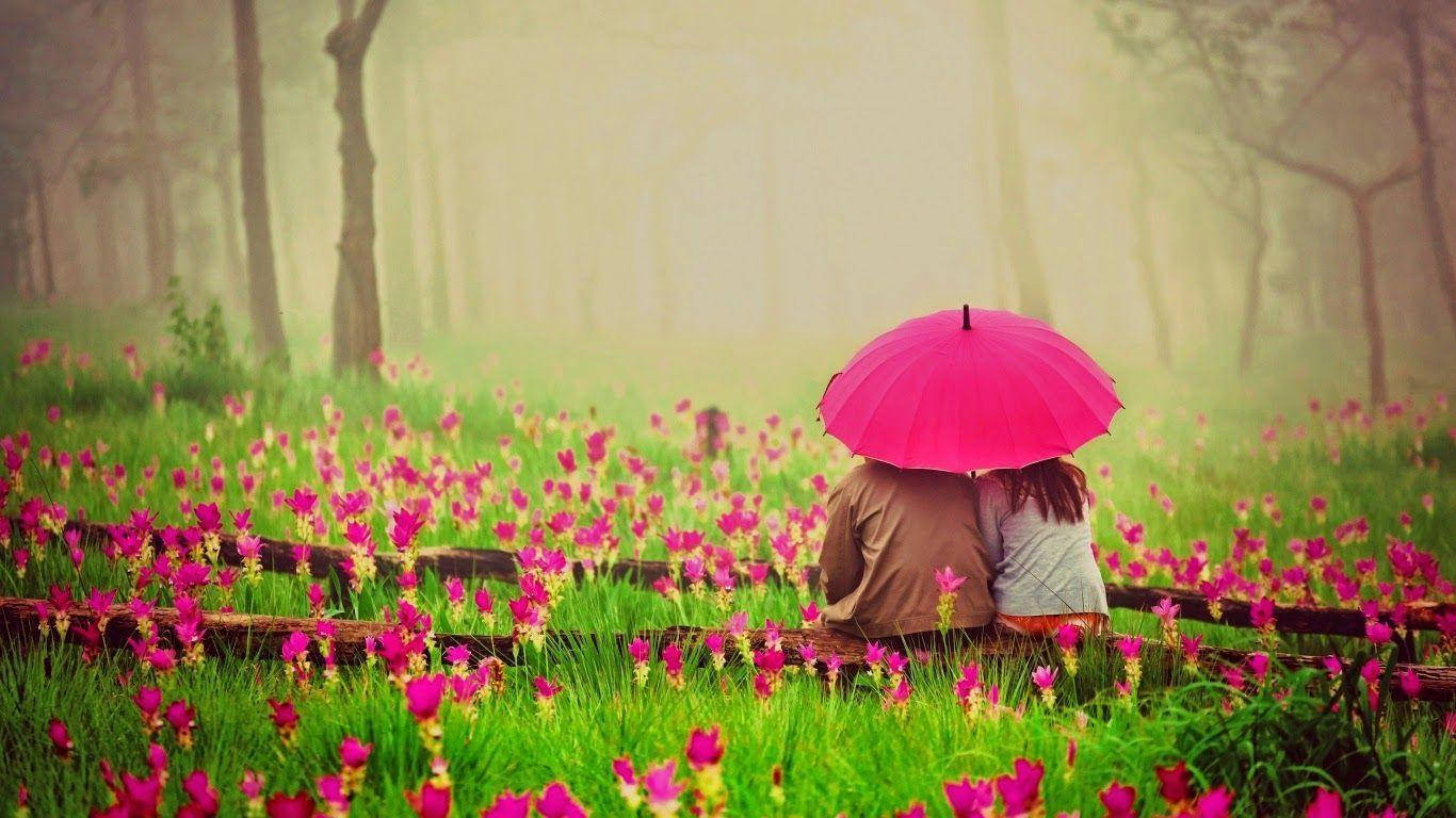 আমার ভালোবাসা মাটিতে বসা ফুল ওয়ালপেপার