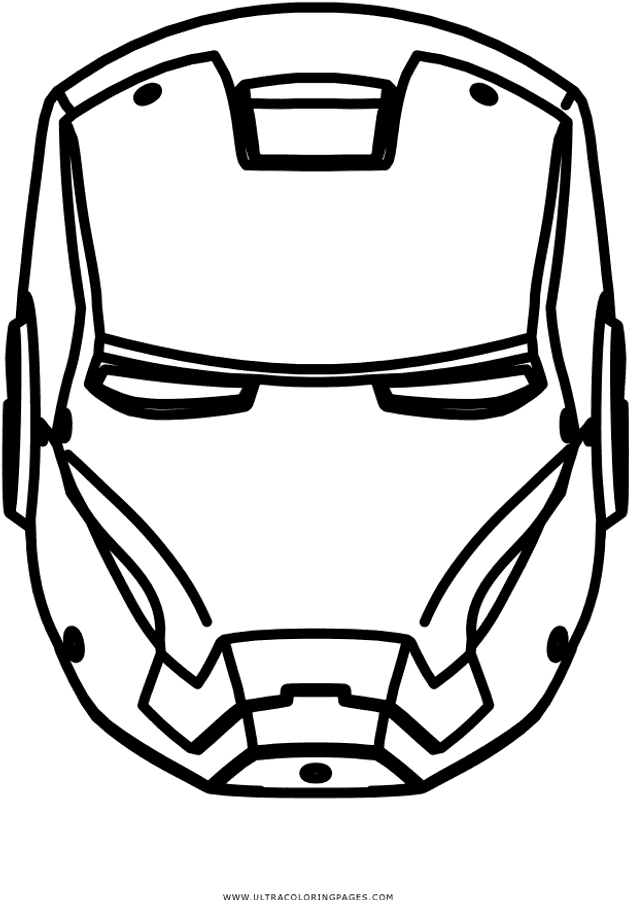 আয়রন ম্যান হেলমেট লাইন আর্ট ওয়ালপেপার
