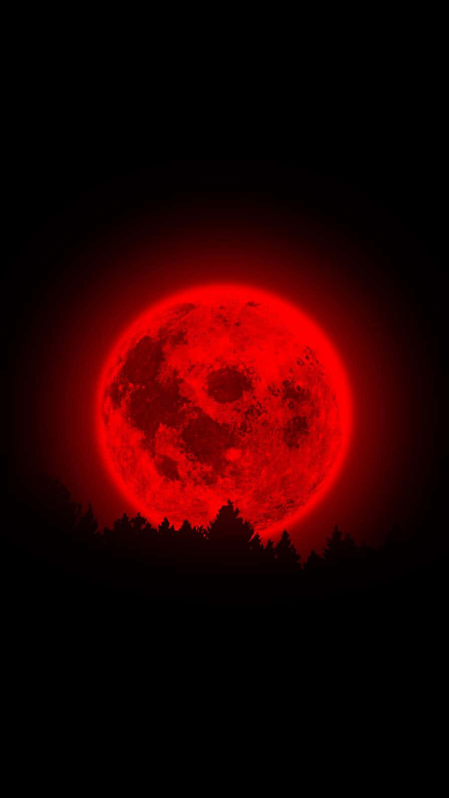 উজ্জ্বল নিয়ন লাল রক্তচাঁদ ওয়ালপেপার