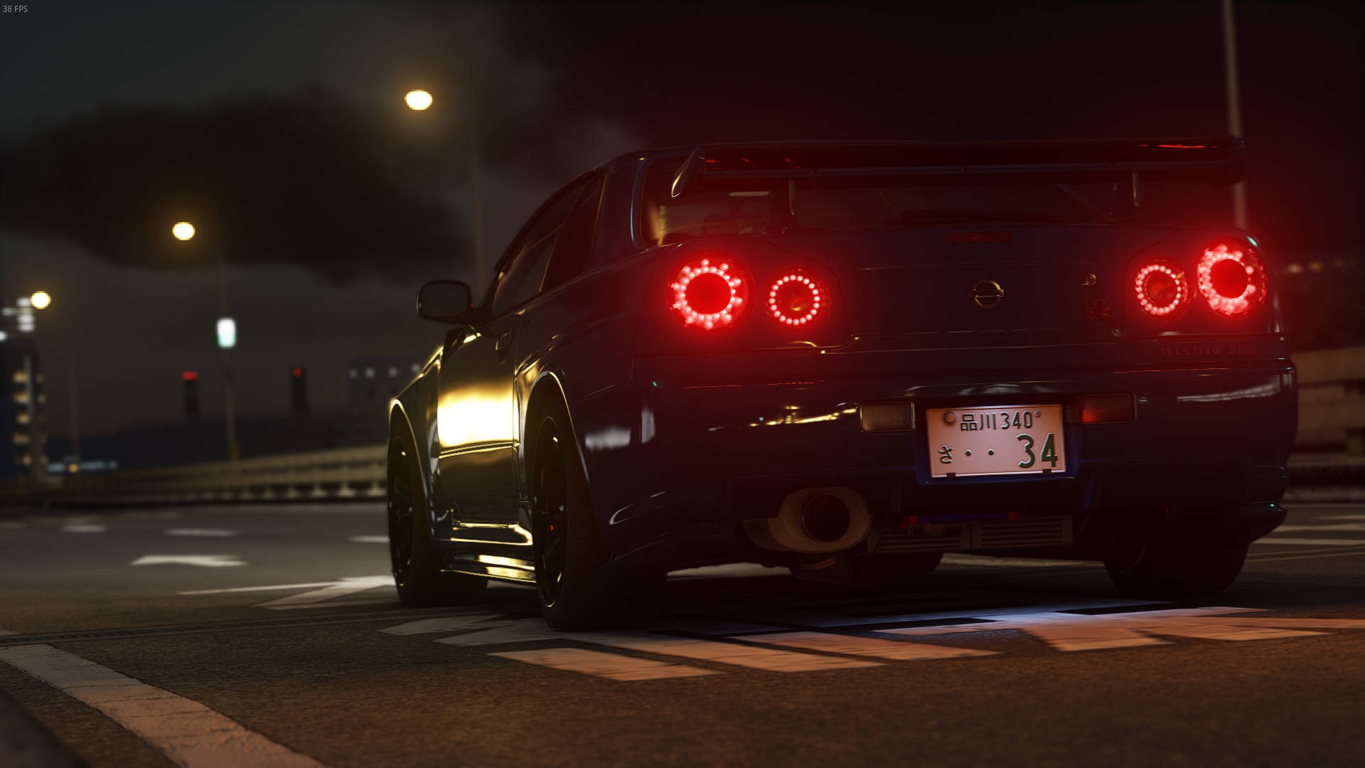 উজ্জ্বল নিসান স্কাইলাইন GTR R34 ওয়ালপেপার