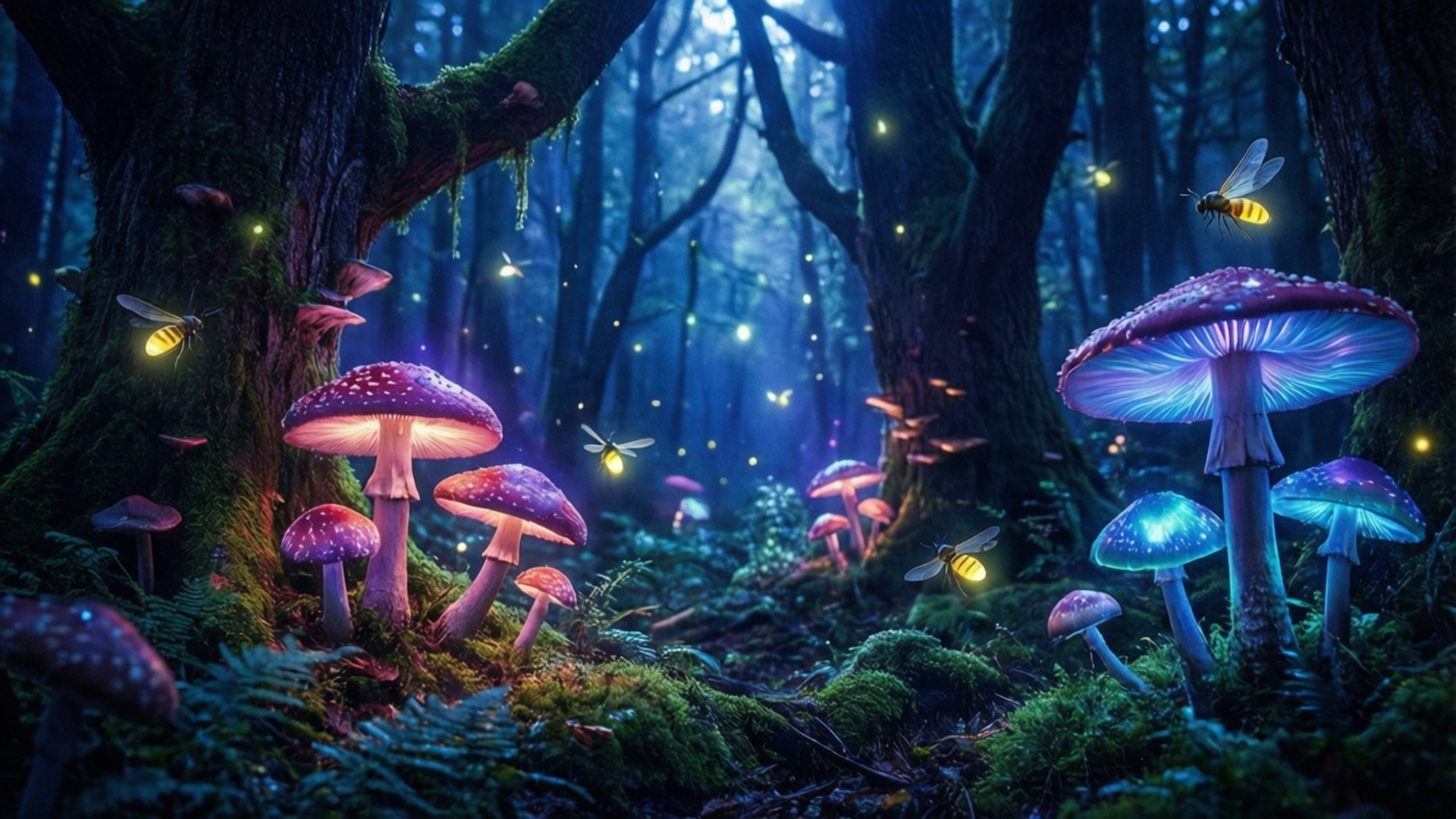 উজ্জ্বল বন ওয়ালপেপার