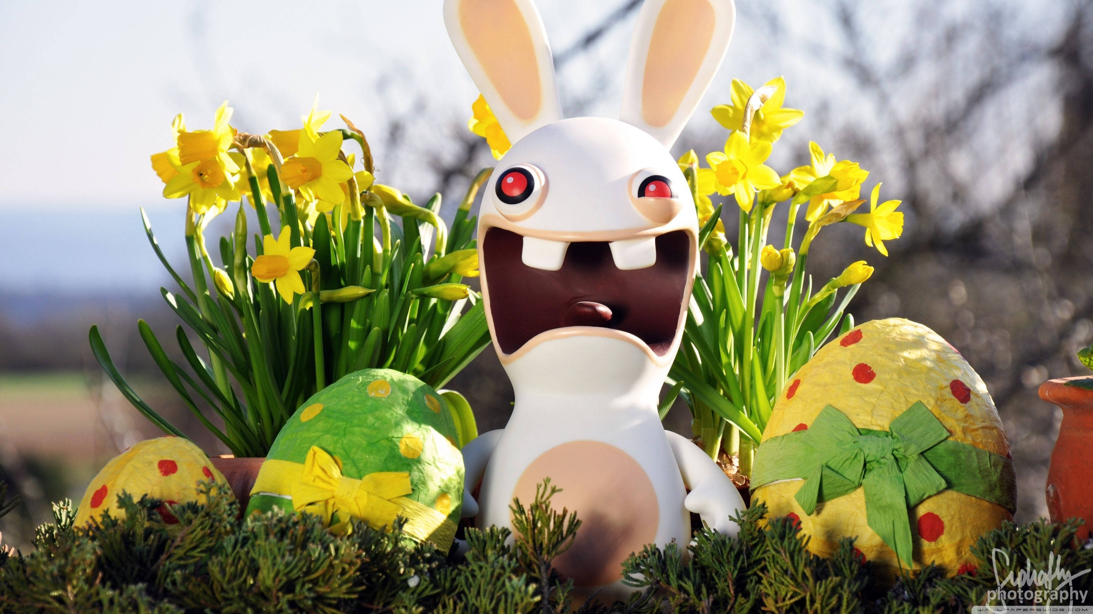 এই রঙিন Rayman Rabbid ডিম দিয়ে ইস্টার উদযাপন করুন ওয়ালপেপার