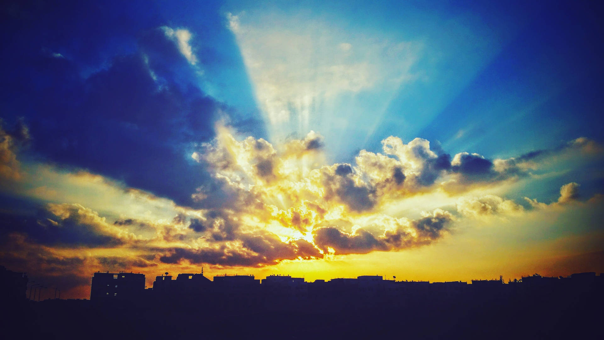 প্রিভিউ ওয়ালপেপার আকাশ, মেঘ, সূর্যাস্ত