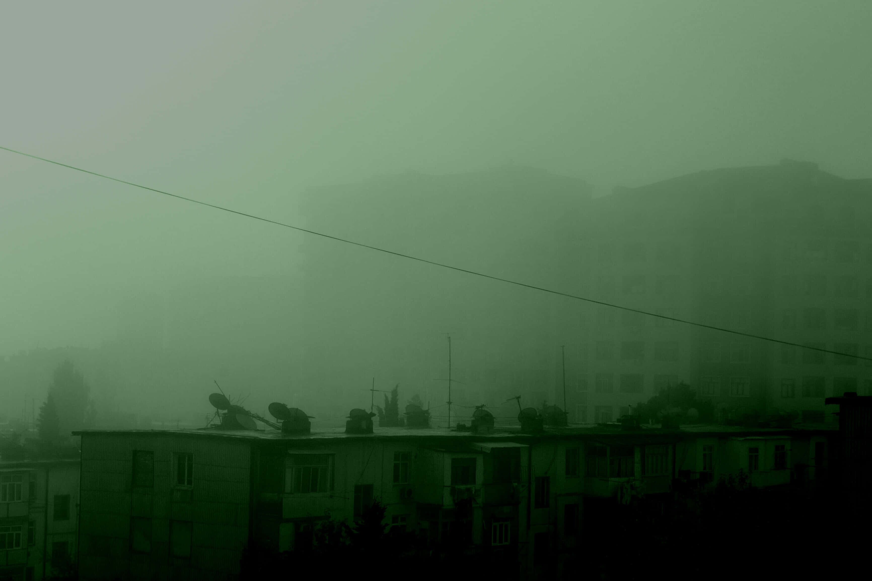 একটি সুন্দর গাঢ় সবুজ নান্দনিকতা ওয়ালপেপার