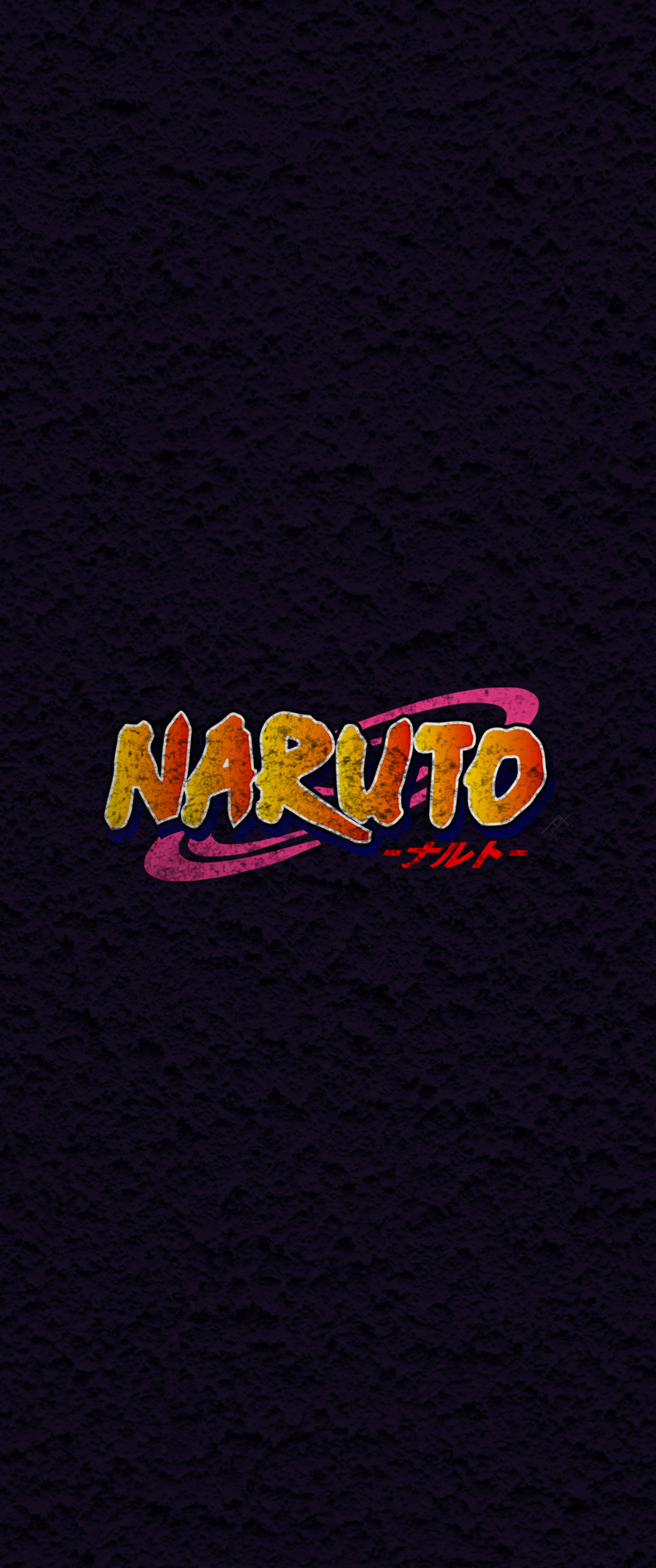 কালো পটভূমিতে অ্যানিমে সিম্বল নারুটো লোগো ওয়ালপেপার