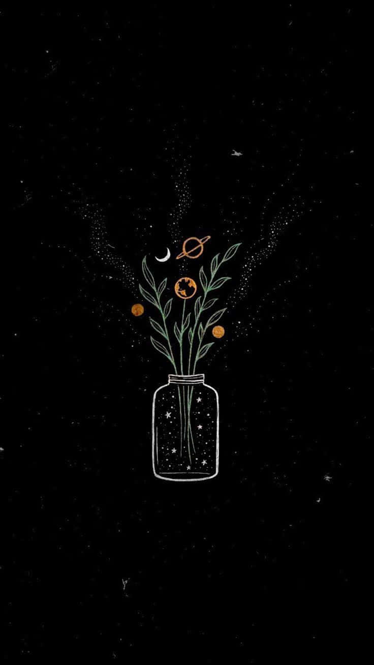 গা dark ় সুন্দর ফুলদানি আইপ্যাড ওয়ালপেপার