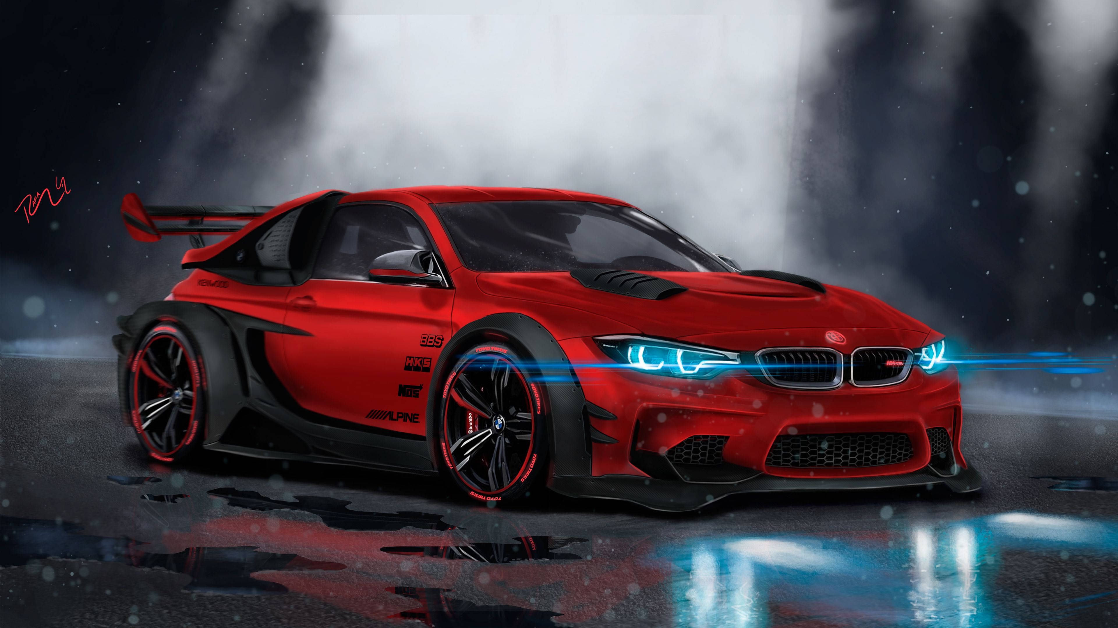 গাড়ি 4K BMW কনসেপ্ট আর্ট ওয়ালপেপার