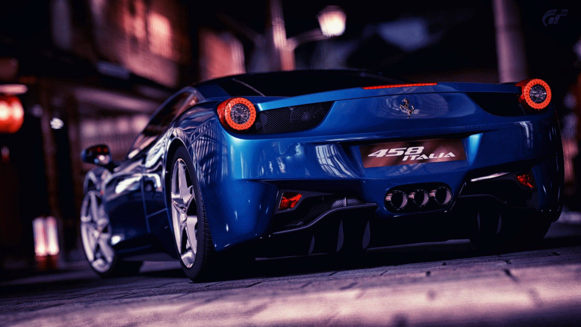 গাড়ি 4k নীল 458 Italia Ferrari ওয়ালপেপার