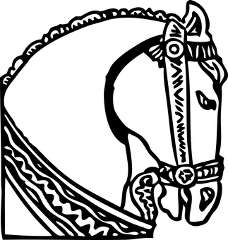 ঘোড়ার কালো সিলুয়েট ওয়ালপেপার