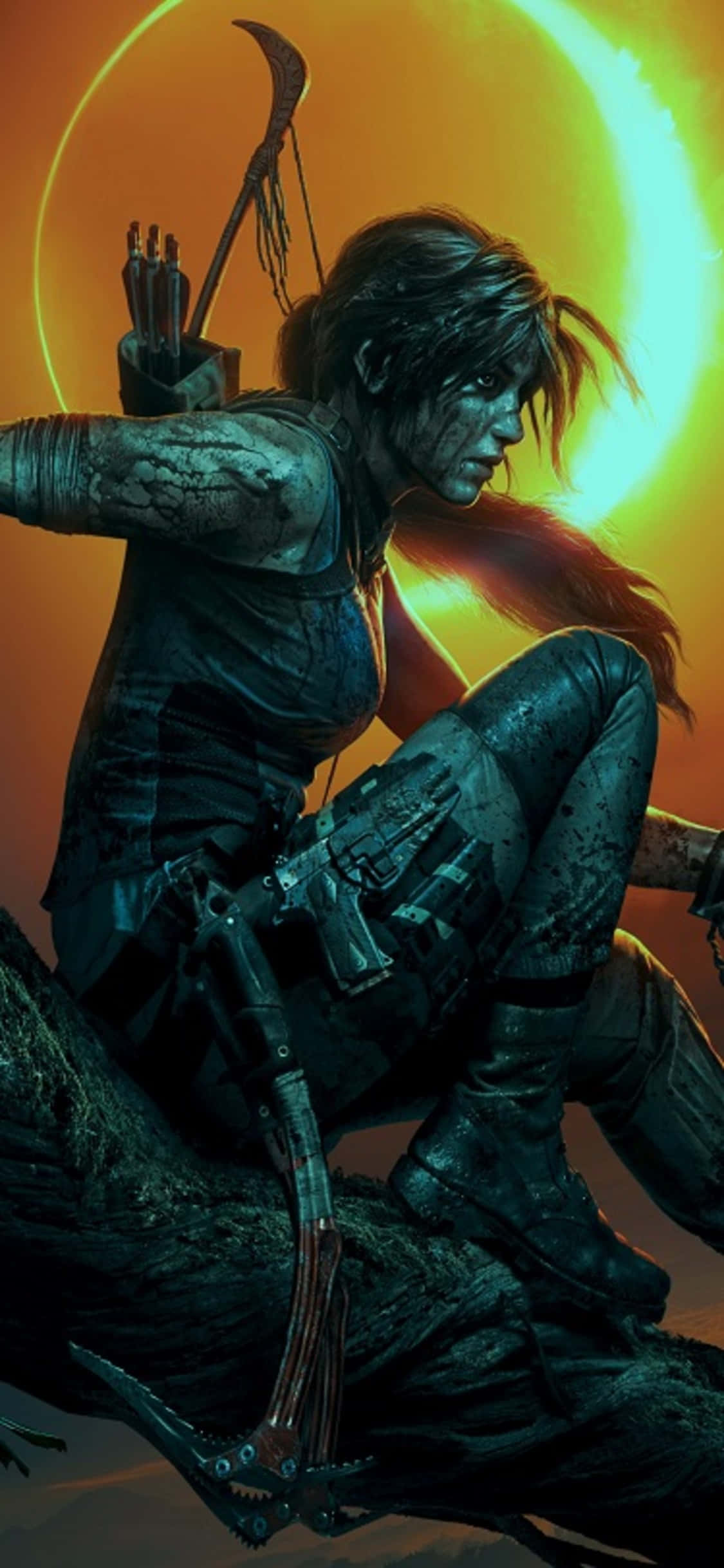 ছবি: "আইফোন X-এ Shadow of the Tomb Raider-এর ক্যাটাকম্বস অন্বেষণ করুন" ওয়ালপেপার