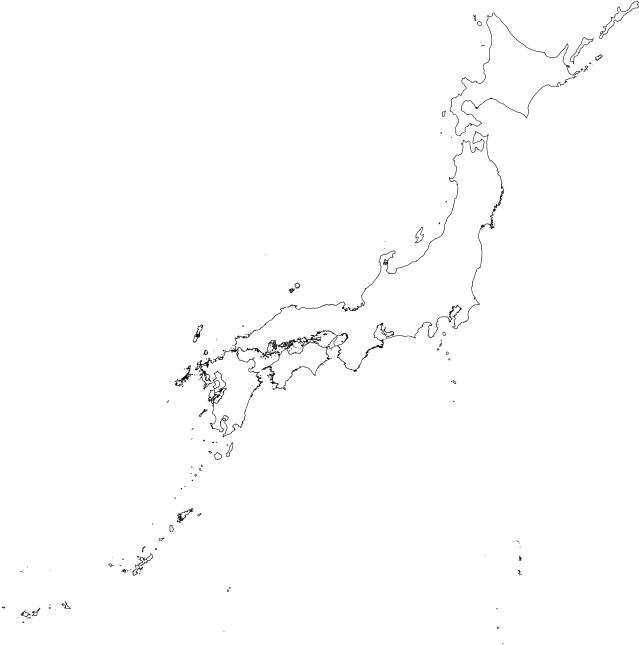 জাপানের রূপরেখা মানচিত্র ওয়ালপেপার