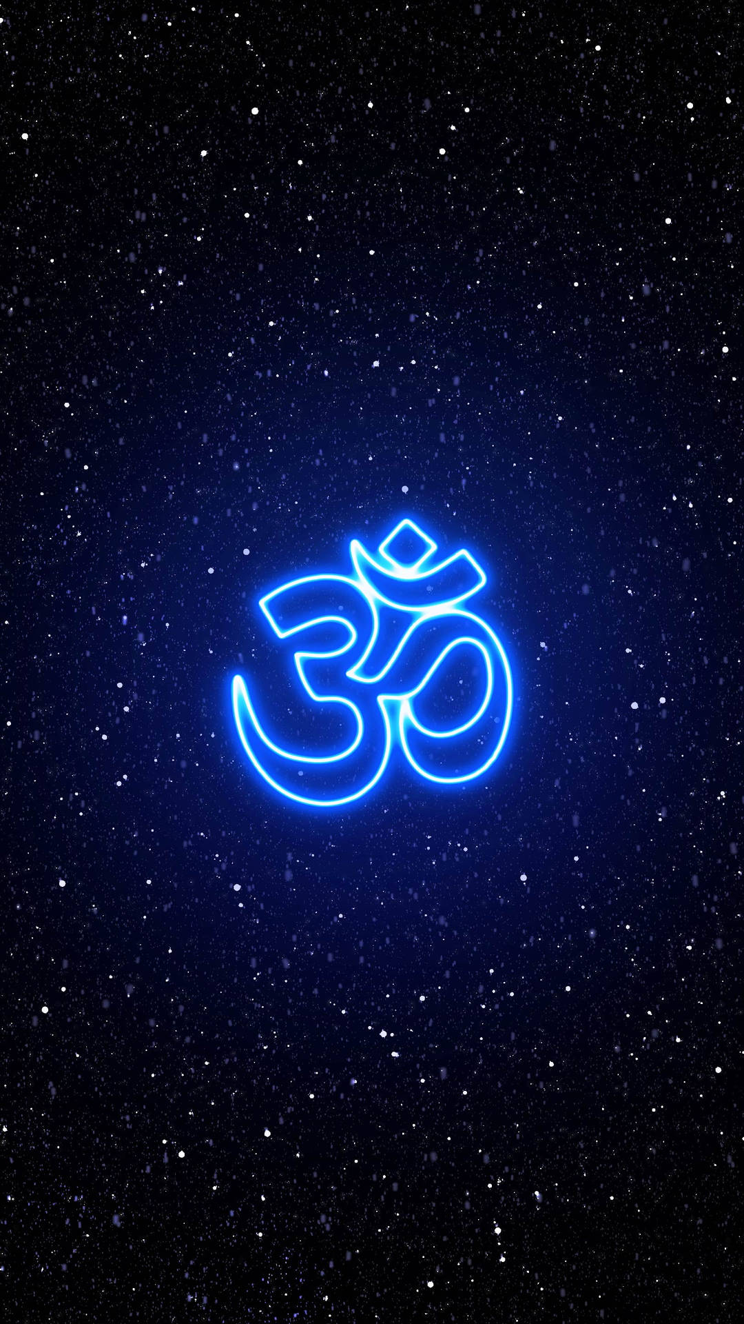 জ্বলন্ত নীল ওম প্রতীক