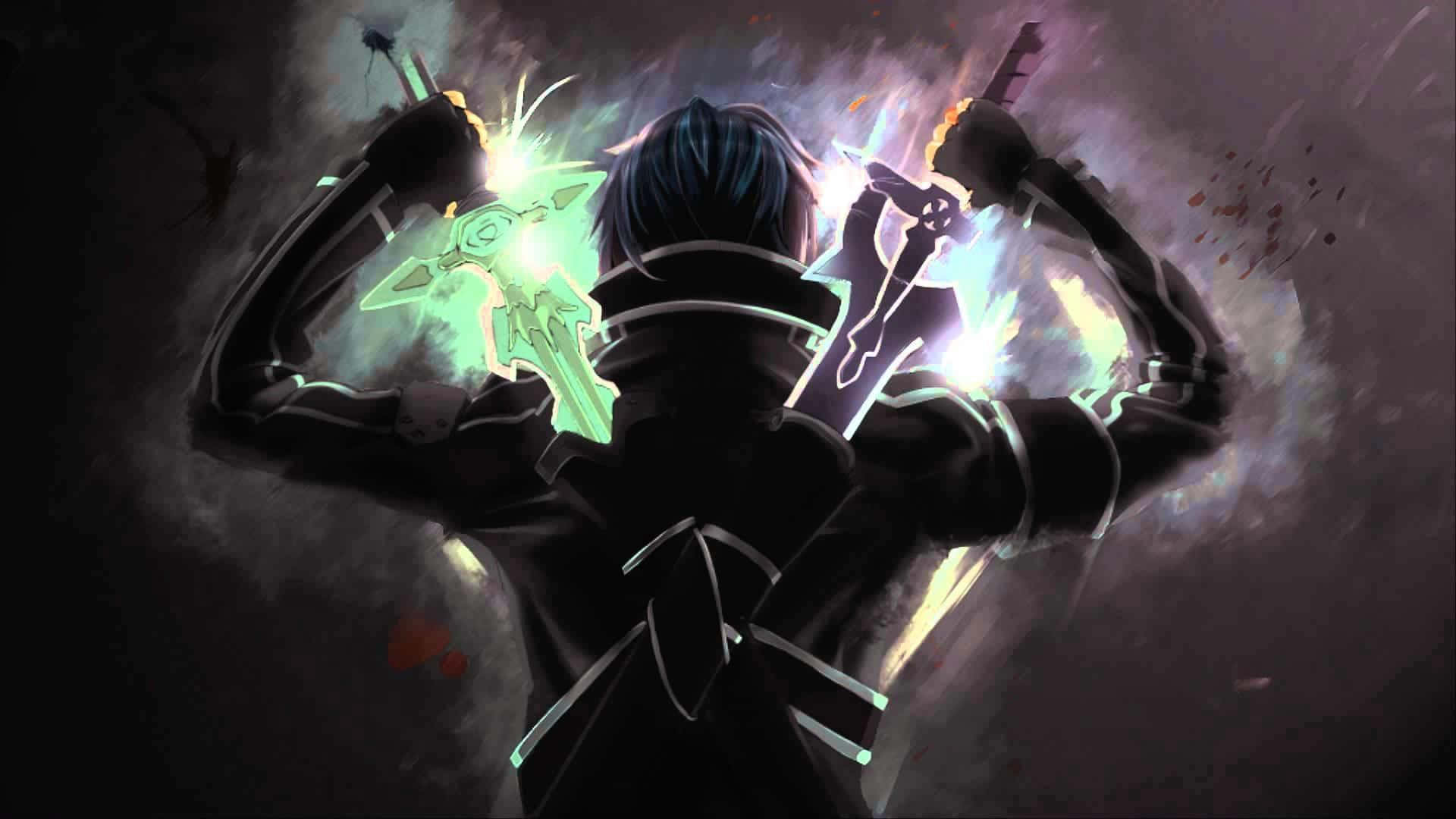 দুই অ্যানিমে চরিত্রের মহাকাব্যিক যুদ্ধ ওয়ালপেপার