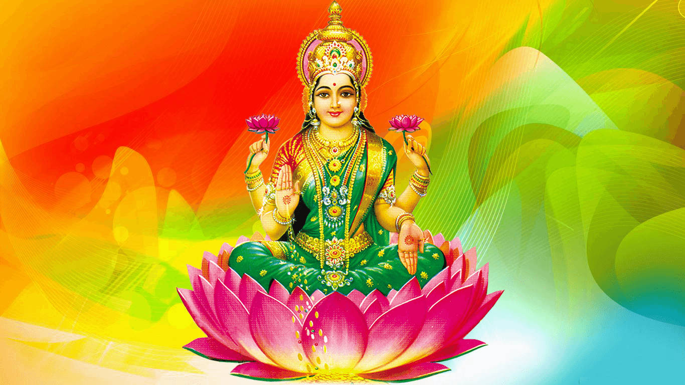 দেবী লক্ষ্মীর ঐশ্বরিক কৃপা ওয়ালপেপার