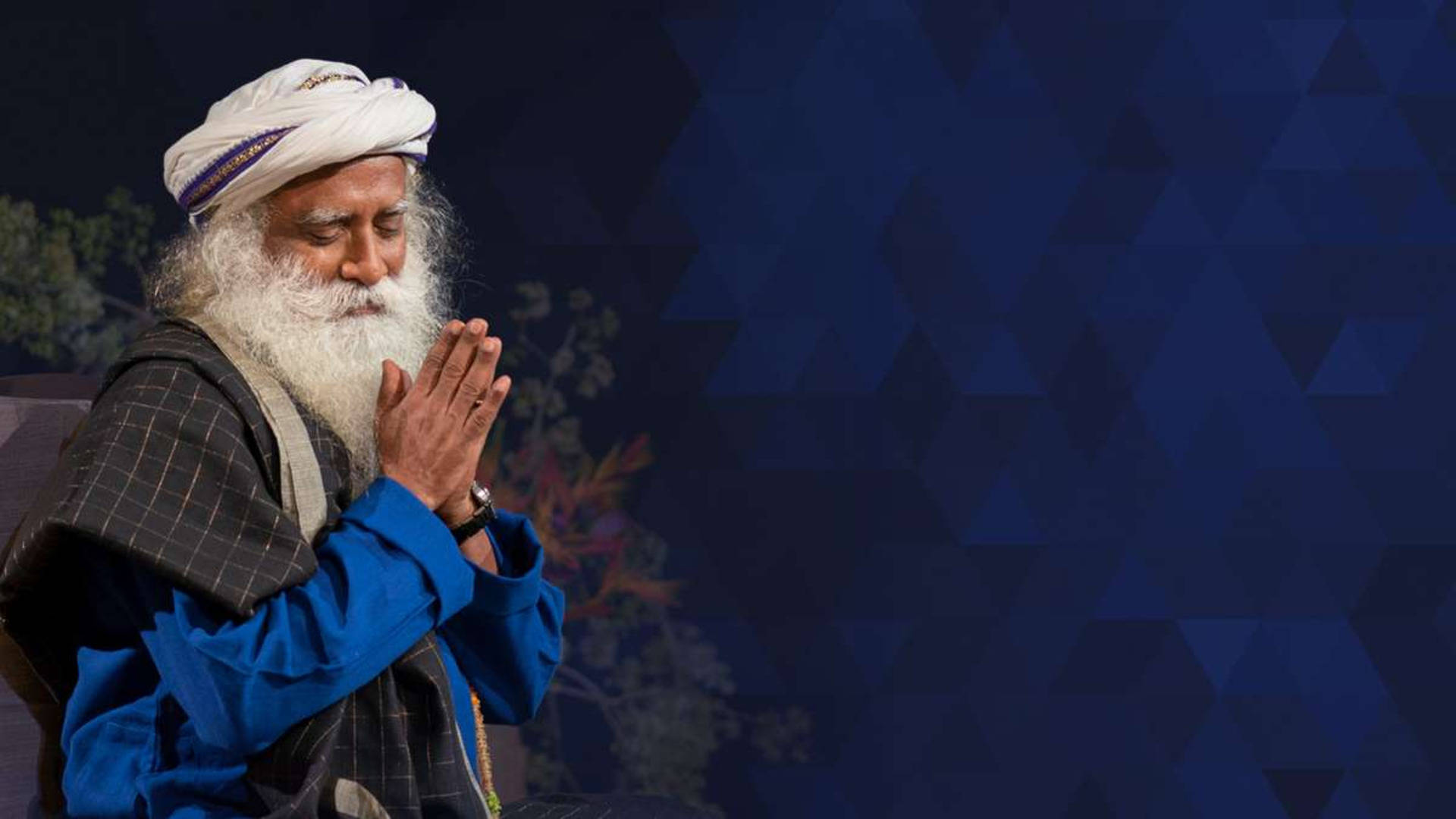 ধ্যানরত সদগুরু হেডার ওয়ালপেপার
