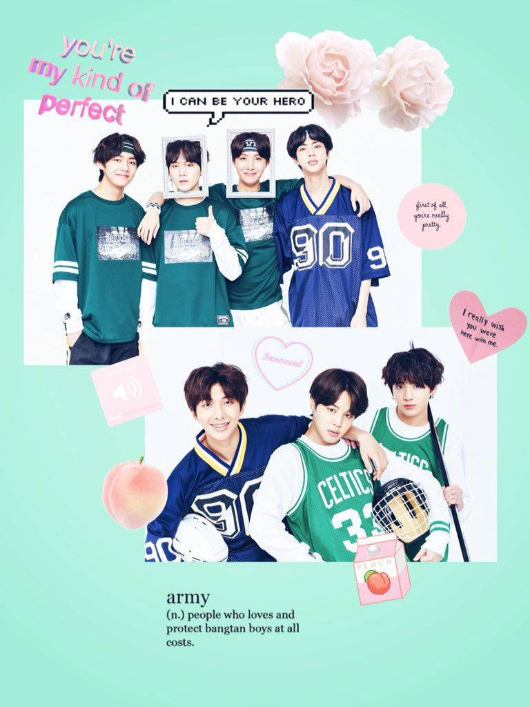 নান্দনিক BTS VSCO কোলাজ ওয়ালপেপার
