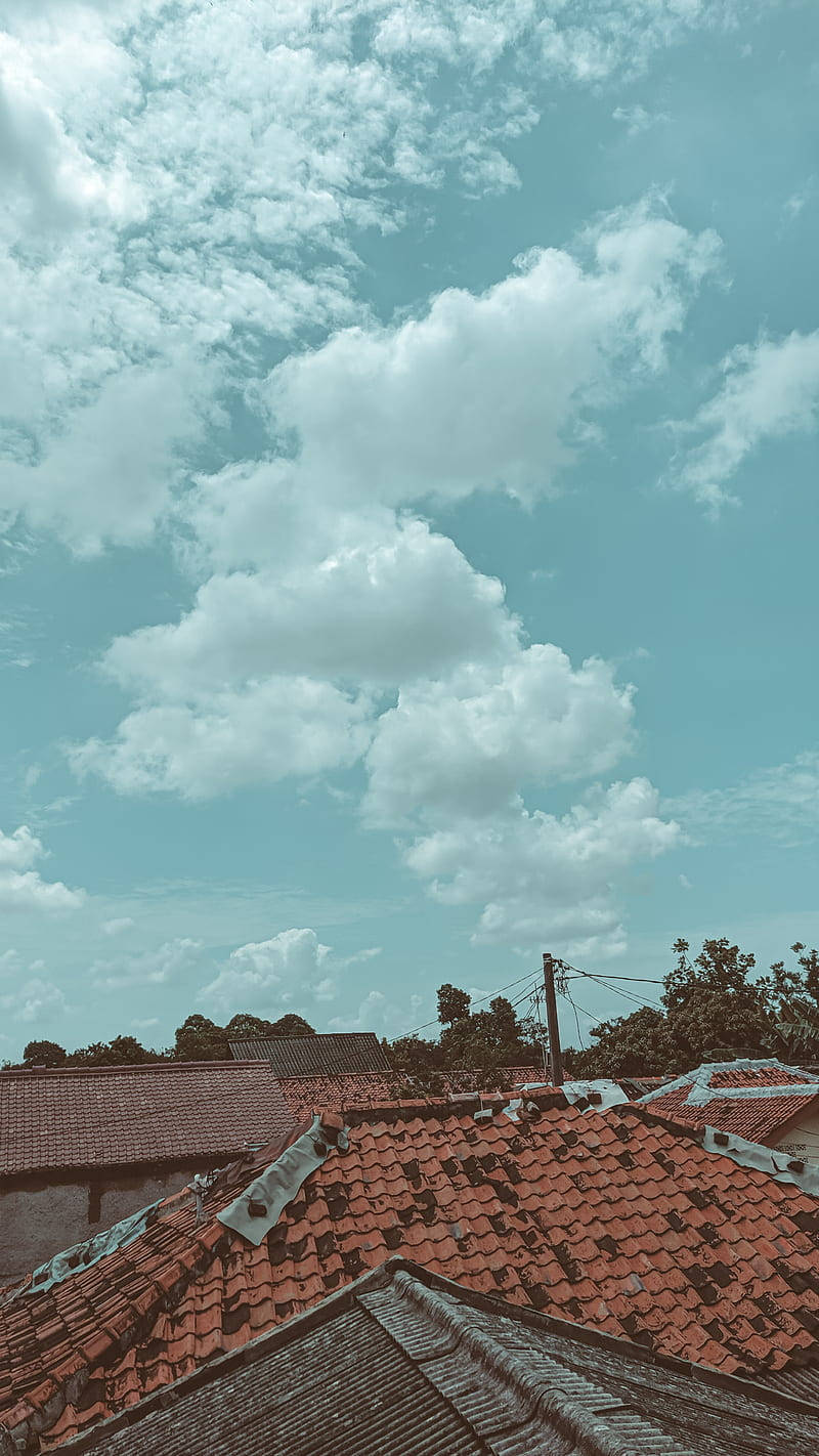 নান্দনিক ফোনের জন্য ছাদের দৃশ্য ওয়ালপেপার