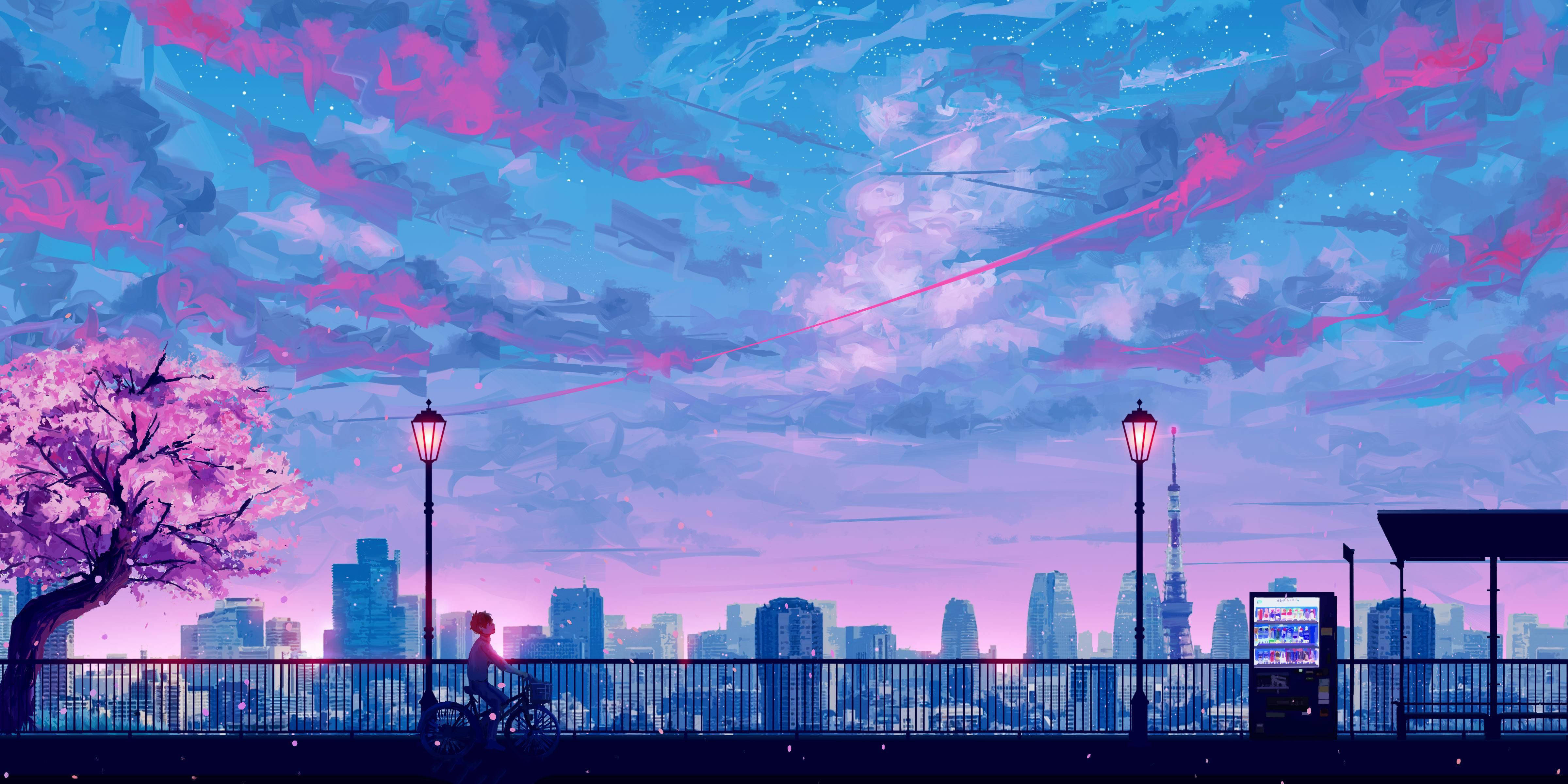 নান্দনিক বালক শহরদৃশ্য ওয়ালপেপার