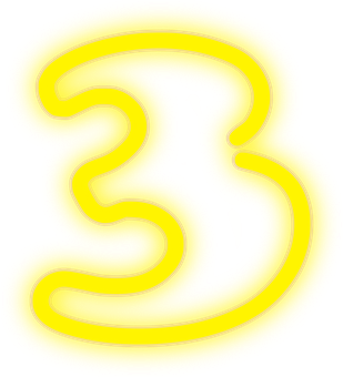নিয়ন হলুদ নম্বর থ্রি ওয়ালপেপার